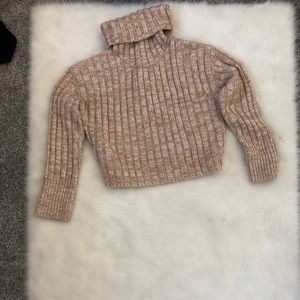 Cropped beige sweater